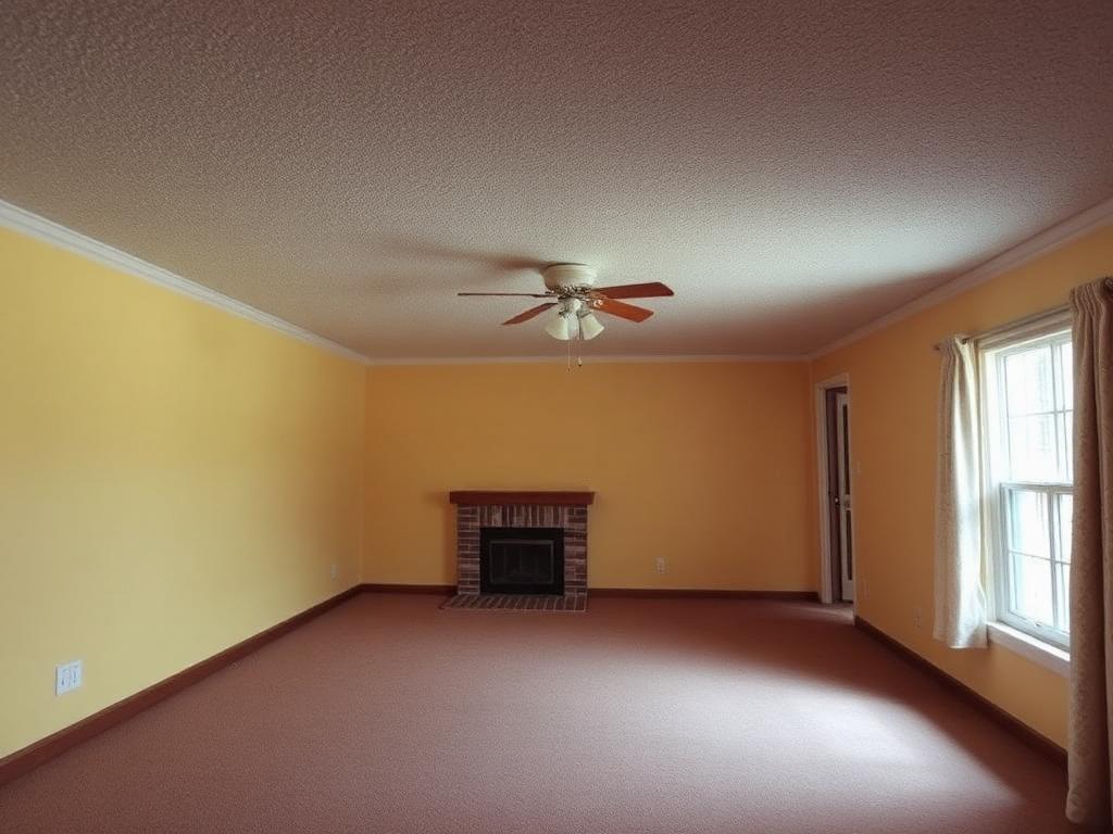 Ceiling — dated popcorn texture